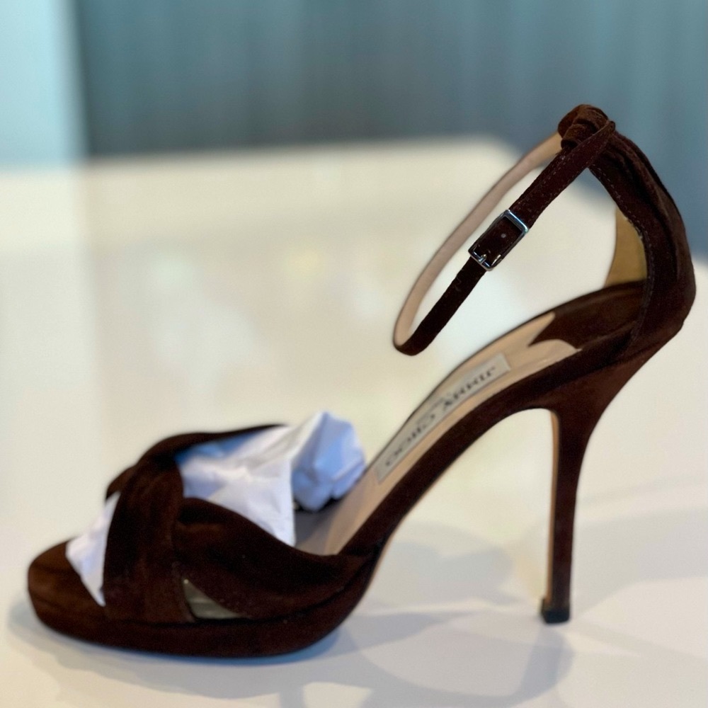 Jimmy Choo “Macy” suede platform sandal